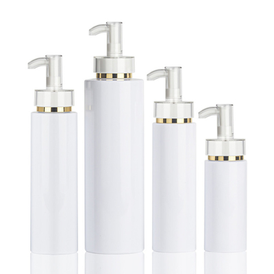 Empty PET Cosmetic Lotion Bottle Cylinder 200ml 300ml 500ml for packaging